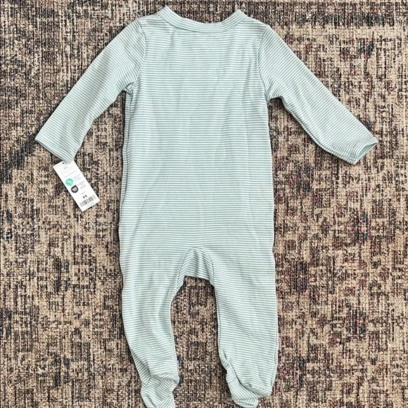 Carter's Blue Striped Bear Footie - Picture 3 of 4
